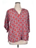 Escapada 100% Rayon Red 3/4 Sleeve Blouse Size 1X - photo 1