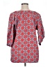 Escapada 100% Rayon Red 3/4 Sleeve Blouse Size 1X - photo 2