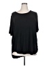 Lane Bryant Solid Black Short Sleeve Top Size 22 - 24 Plus - photo 1