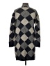 Peach Argyle Gray Cardigan Size S - photo 2