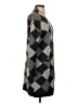 Peach Argyle Gray Cardigan Size S - photo 4