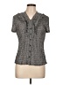 Fred David Tweed Gray Short Sleeve Blouse Size L (petite) - photo 1