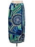 Chico's 100% Polyester Print Blue Casual Skirt Size Lg (2) - photo 1