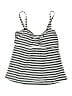 Unbranded Stripes Black Swimsuit Top Size 8 - photo 1