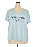 Shein Hearts Blue Short Sleeve T-Shirt Size 2X - photo 1