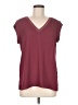 DR2 100% Polyester Burgundy Short Sleeve Top Size M - photo 1