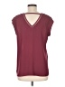 DR2 100% Polyester Burgundy Short Sleeve Top Size M - photo 2