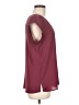 DR2 100% Polyester Burgundy Short Sleeve Top Size M - photo 4