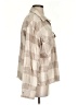By Together 100% Cotton Plaid Tan Long Sleeve Blouse Size S - photo 4