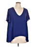 Shein 100% Polyester Blue Short Sleeve Blouse Size 12 - photo 1