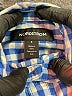 Nordstrom 100% Cotton Checkered-gingham Blue Long Sleeve Button-Down Shirt Size 3 - photo 3