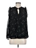 Gibson Look 100% Polyester Stars Black Sleeveless Blouse Size M - photo 1