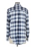 Caslon 100% Rayon Plaid Blue Long Sleeve Button-Down Shirt Size M - photo 2