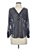 Dna Couture 100% Polyester Polka Dots Blue 3/4 Sleeve Blouse Size S - photo 1