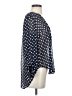 Dna Couture 100% Polyester Polka Dots Blue 3/4 Sleeve Blouse Size S - photo 4