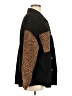 Shein Animal Print Black Coat Size 6 - photo 4