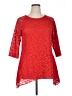 Kate Park 100% Polyester Red 3/4 Sleeve Top Size XL - photo 1