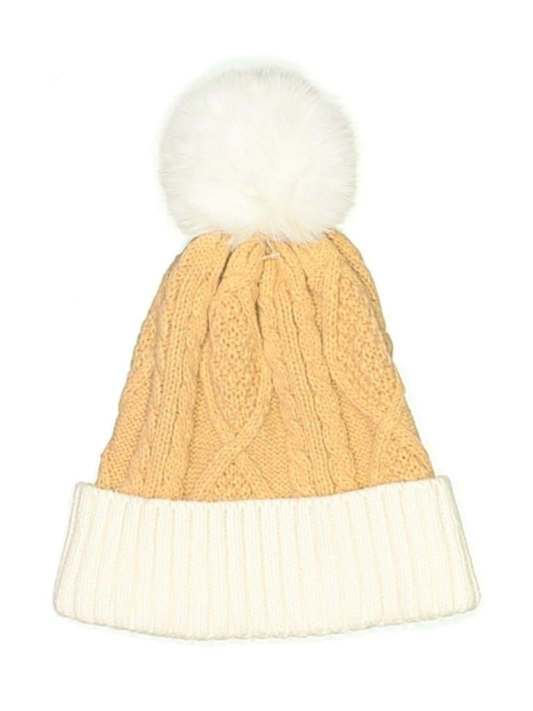 Pre-owned Assorted Brands Beanie Hat In Tan