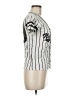 ON FIRE 100% Cotton Silver Short Sleeve Top Size M - photo 4