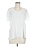 Soprano 100% Polyester White Short Sleeve Top Size M - photo 1