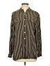 Jones Studio 100% Rayon Stripes Black Long Sleeve Button-Down Shirt Size P (petite) - photo 1