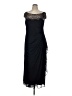 Xscape 100% Polyester Black Blue Cocktail Dress Size 16W - photo 1