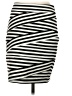 Express Stripes Black Casual Skirt Size 4 - photo 2