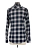 Ci Sono Plaid Blue Long Sleeve Button-Down Shirt Size M - photo 2