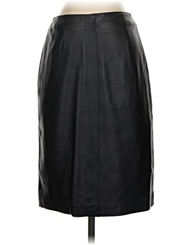 Hillard & Hanson Faux Leather Skirt (view 1)