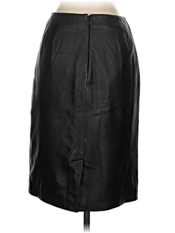 Hillard & Hanson Faux Leather Skirt (view 2)