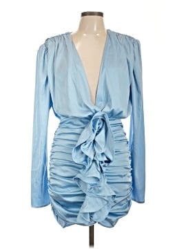 princess polly baby blue dress Brand: Fashion Nova Style: Ruched Mini Dress with main image 1