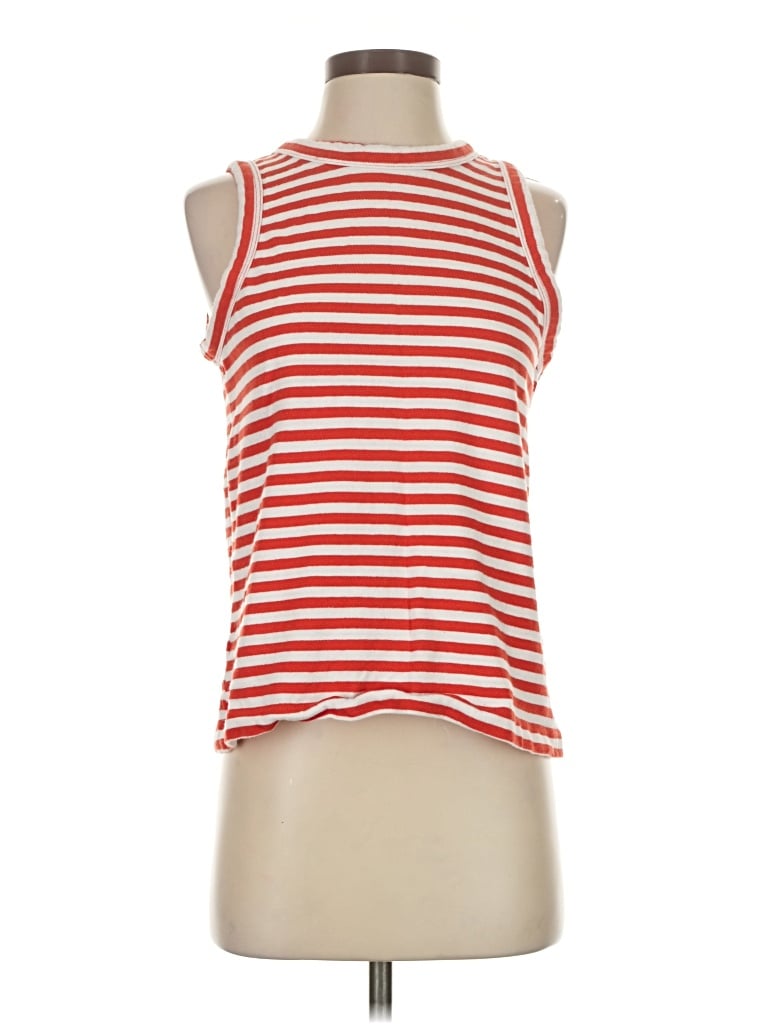 Pre-owned Ann Taylor Loft Sleeveless T-shirt In Red