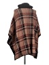 Tahari Plaid Brown Poncho Size S - photo 2