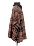 Tahari Plaid Brown Poncho Size S - photo 4