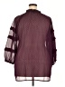 Roaman's 100% Polyester Burgundy 3/4 Sleeve Blouse Size 18w - photo 2