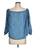 Vineyard Vines 100% Lyocell Blue 3/4 Sleeve Blouse Size 10 - photo 1