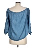 Vineyard Vines 100% Lyocell Blue 3/4 Sleeve Blouse Size 10 - photo 2