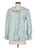 Unbranded 100% Polyester Checkered-gingham Green Long Sleeve Blouse Size M - photo 1