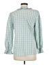 Unbranded 100% Polyester Checkered-gingham Green Long Sleeve Blouse Size M - photo 2