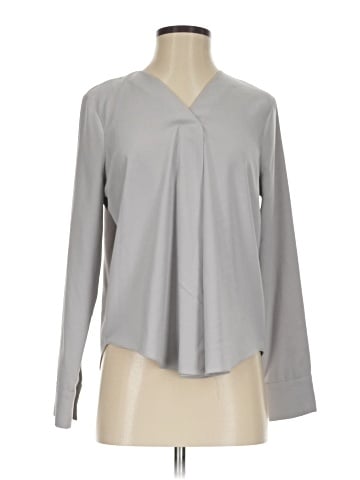 Elizabeth & Clarke Long Sleeve Silk Top (view 1)