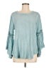 Spense 100% Viscose Teal Long Sleeve Blouse Size M - photo 1