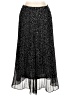 WD.NY 100% Polyester Stars Black Casual Skirt Size L - photo 1