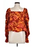 Easel 100% Rayon Orange 3/4 Sleeve Blouse Size S - photo 1