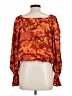 Easel 100% Rayon Orange 3/4 Sleeve Blouse Size S - photo 2