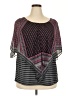 Alyx 100% Polyester Black Short Sleeve Blouse Size 2X - photo 1