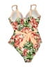 Unbranded Floral Ivory One Piece Swimsuit Size 2X - photo 2