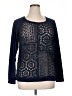 Xhilaration Blue Long Sleeve Blouse Size XL - photo 1
