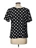 Unbranded 100% Polyester Polka Dots Black Short Sleeve Blouse Size L - photo 2