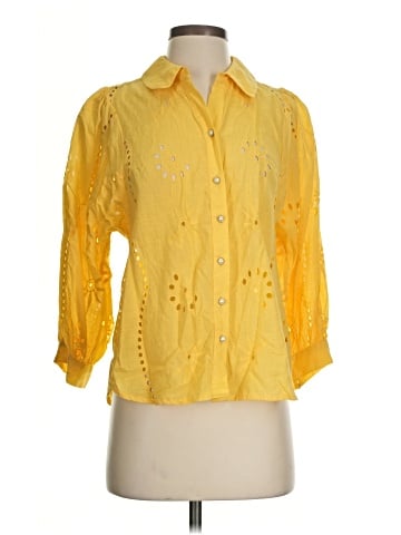 Forever That Girl for Anthropologie 3/4 Sleeve Blouse (view 1)