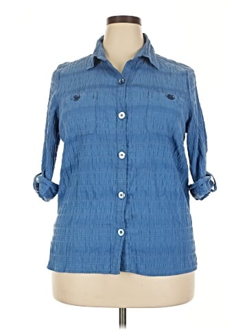 Rebecca Malone 3/4 Sleeve Button-Down Shirt (view 1)